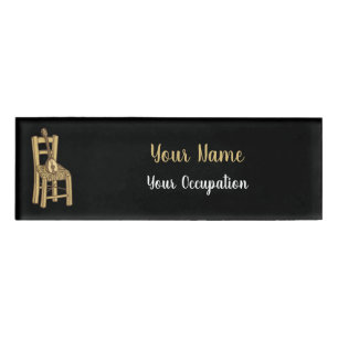Baglama on Chair Name Tag