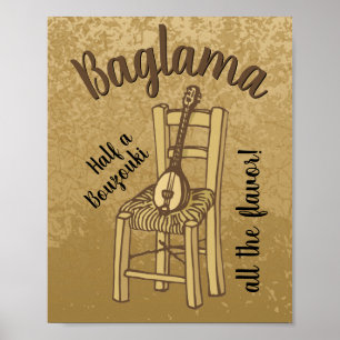 Baglama on Chair Poster