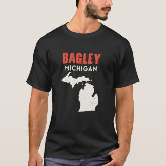Bagley Michigan USA State America Travel Michigani T-Shirt
