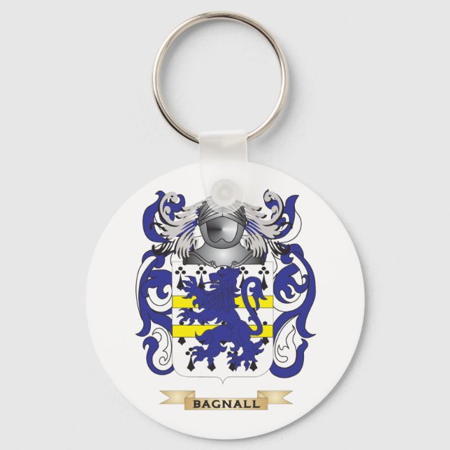 Bagnall Coat of Arms (Family Crest) Key Ring (Front)
