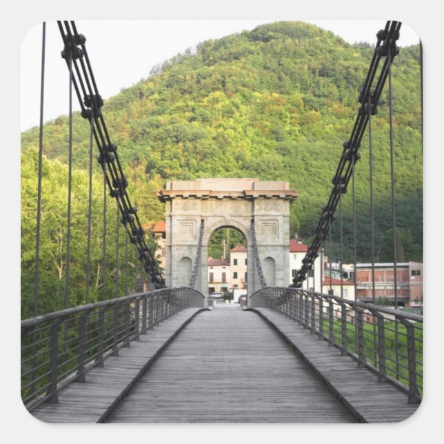 Bagni di Lucca, Tuscany, Italy - An old bridge Square Sticker (Front)