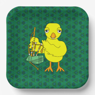 Bagpipe Chick Paper Plate