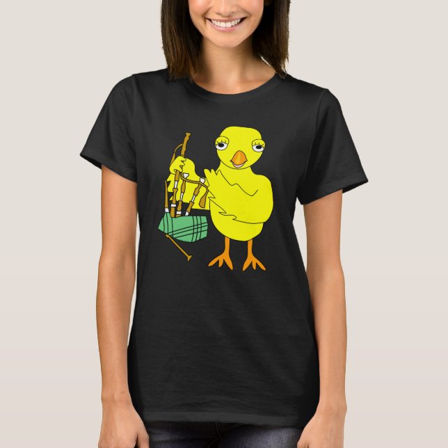 Bagpipe Chick T-Shirt (Front)