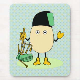 Bagpipe Egghead Mouse Mat