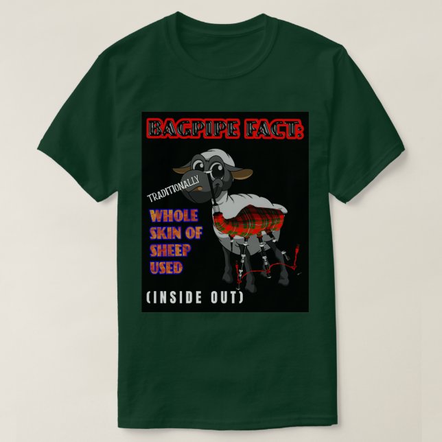 Bagpipe Fact 6 T-Shirt (Design Front)