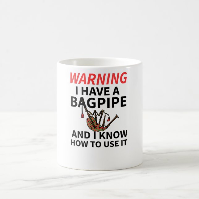 Bagpipe Gifts | Bagpiper Scottish Bagpipe Lover Coffee Mug (Center)