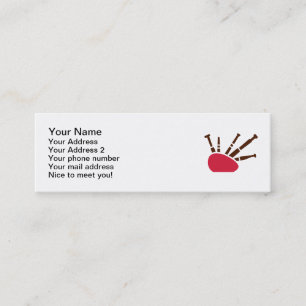 Bagpipe instrument mini business card