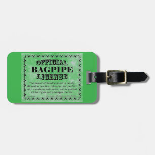 Bagpipe License Luggage Tag