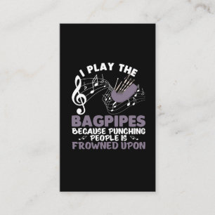 Bagpipe Musical Wind Instrument Scottish Bagpiping Business Card