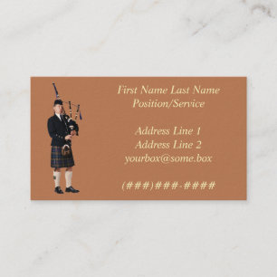 Bagpipe Musician Business Card