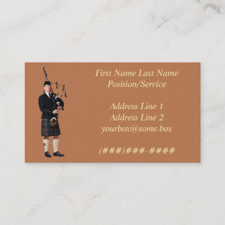 Bagpipe Musician Business Card
