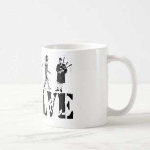 Bagpipe Pipers Bagpiper Musical Evolution Art Coffee Mug