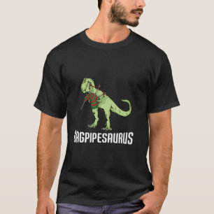 Bagpipe Player Gift Kids Dinosaur Lover Bagpipes T-Shirt
