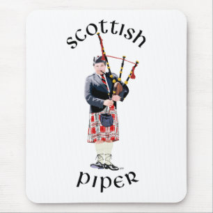 Bagpipe Player in Red Kilt Mouse Mat