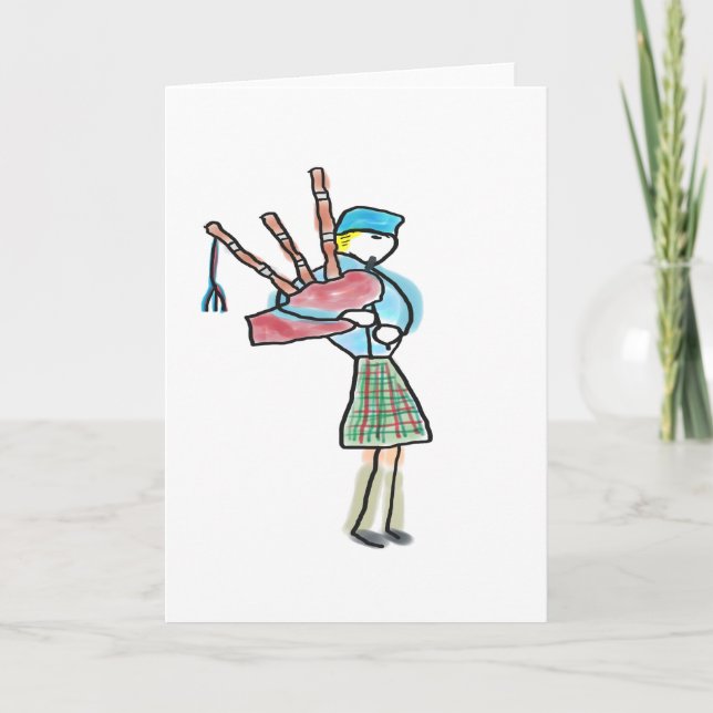 Bagpipe Playing Card (Front)