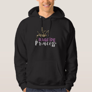 Bagpipe Princess Leopard Bagpipe Scottish Bagpipe Hoodie