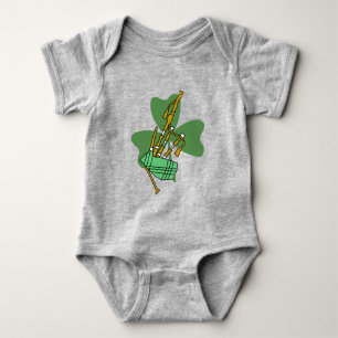 Bagpipe Shamrock Baby Bodysuit