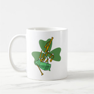 Bagpipe Shamrock Coffee Mug