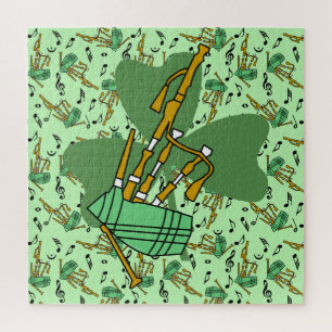 Bagpipe Shamrock Jigsaw Puzzle