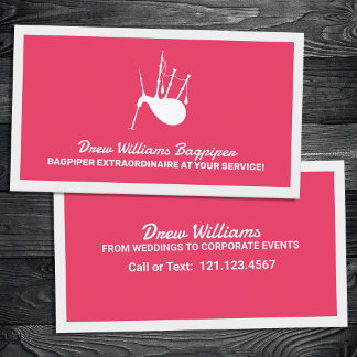 Bagpiper Business Card