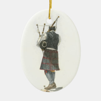 Bagpiper Ceramic Tree Decoration
