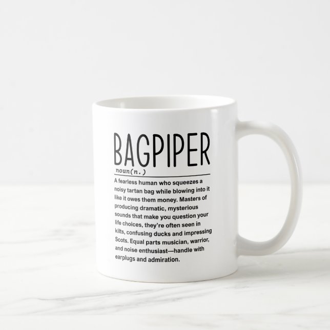 Bagpiper Coffee Mug (Right)