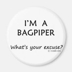 Bagpiper Excuse Magnet
