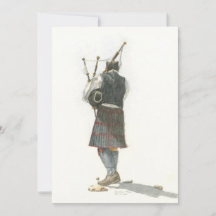 Bagpiper Flat Cards