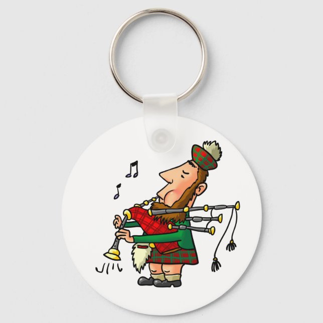 Bagpiper Key Ring (Front)