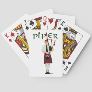 Bagpiper - Red Kilt Playing Cards