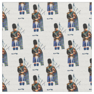 Bagpiper With Music Fabric