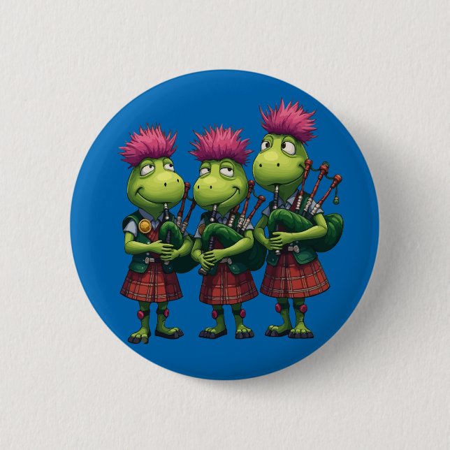 Bagpipers for Burns Supper Scottish 6 Cm Round Badge (Front)
