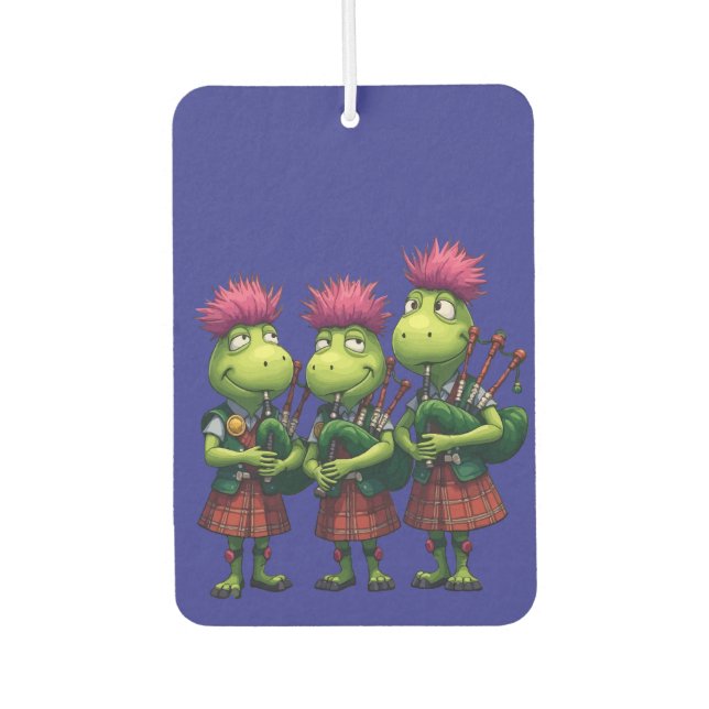 Bagpipers for Burns Supper Scottish Thistles  Car Air Freshener (Front)