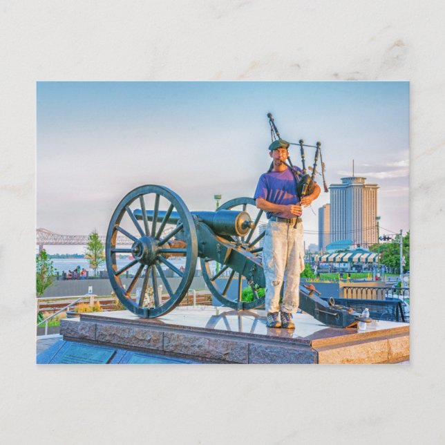 Bagpipes at Sunset Postcard (Front)