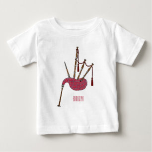Bagpipes cartoon illustration  baby T-Shirt