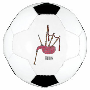 Bagpipes cartoon illustration football
