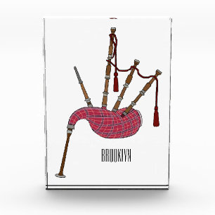 Bagpipes cartoon illustration photo block