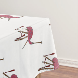 Bagpipes cartoon illustration  tablecloth