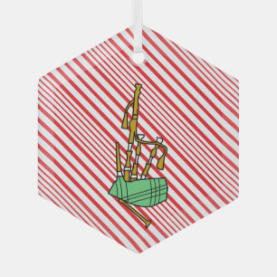 Bagpipes Glass Tree Decoration