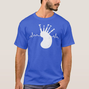 Bagpipes Heartbeat Scotland Pulse  T-Shirt