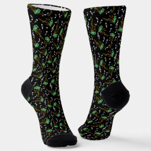 Bagpipes Music Note Pattern Socks