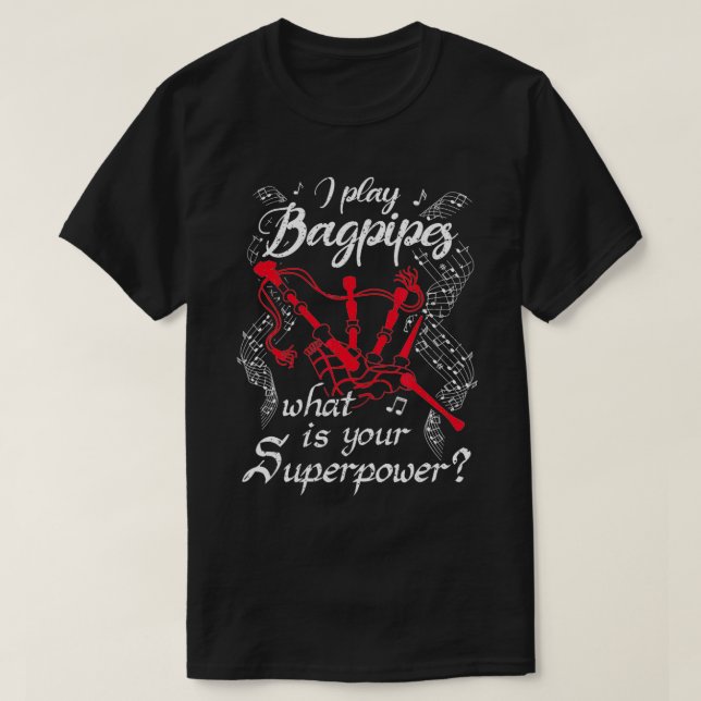 Bagpipes Player  T-Shirt (Design Front)