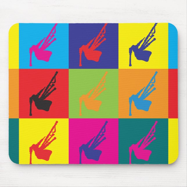 Bagpipes Pop Art Mouse Mat (Front)