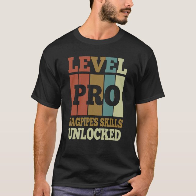 Bagpipes Pro Unlocked Vintage Style Unique T-Shirt (Front)