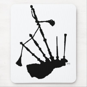 Bagpipes Silhouette Mouse Mat