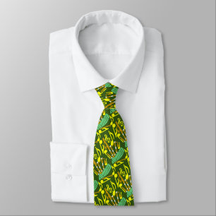 Bagpipes Yellow Music Notes Tie