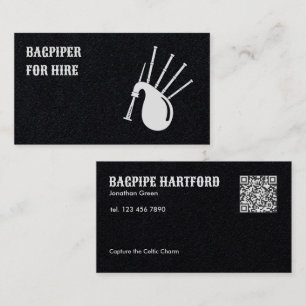 Bagpiping Scan Code Business Card