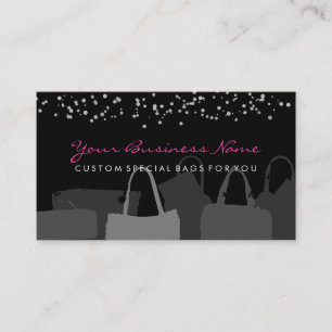 Bags Drawing Black Business Card
