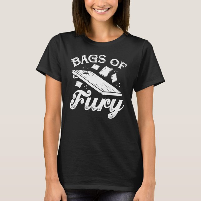 Bags Of Fury Cornhole T-Shirt (Front)