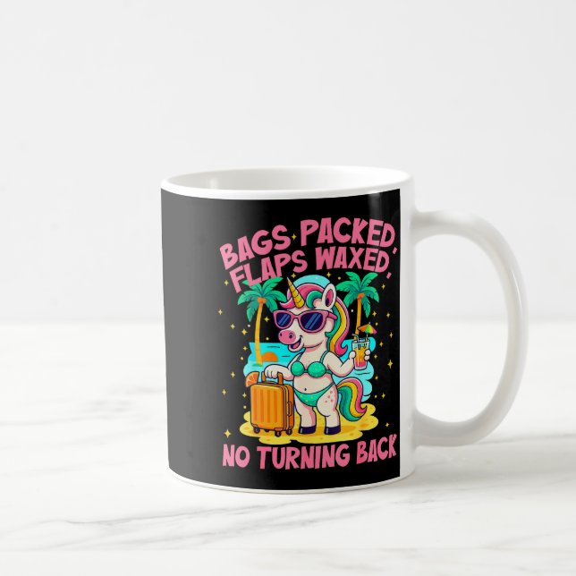 Bags Packed Flaps Waxed Funny Travel Funny Girls T Coffee Mug (Right)